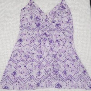 Maurices size M purple and white flowy tank top